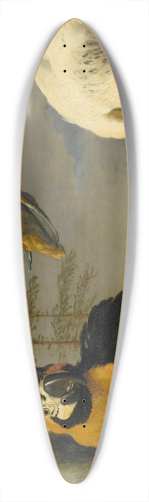 Melchior d'Hondecoeter - Birds on a Balustrade 39.3 inch art pintail longboard deck