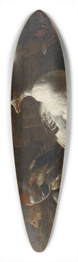 Melchior d'Hondecoeter - Geese and Ducks 39.3 inch art pintail longboard deck