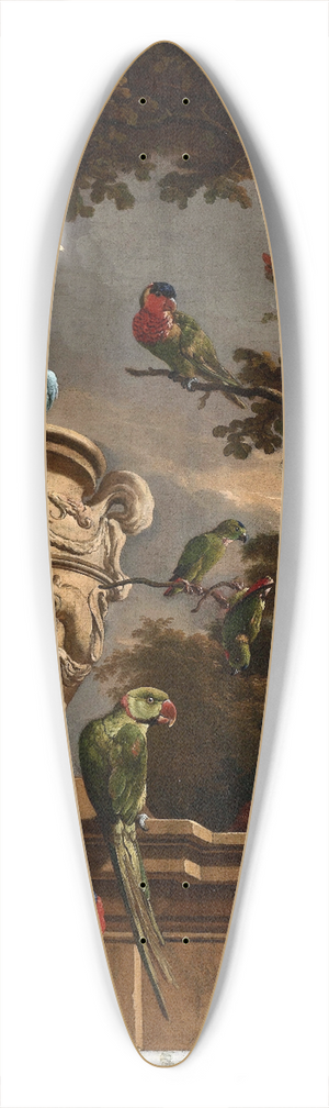 Melchior d'Hondecoeter - The Menagerie 39.3 inch art pintail longboard deck