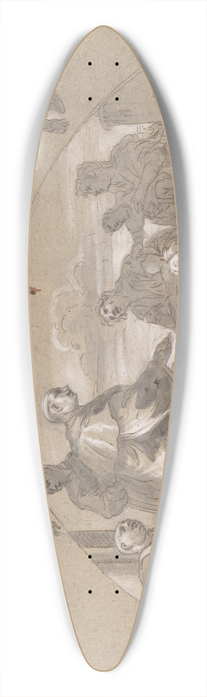 Melchior Steidl - Saint Carl Borromus 39.3 inch art pintail longboard deck