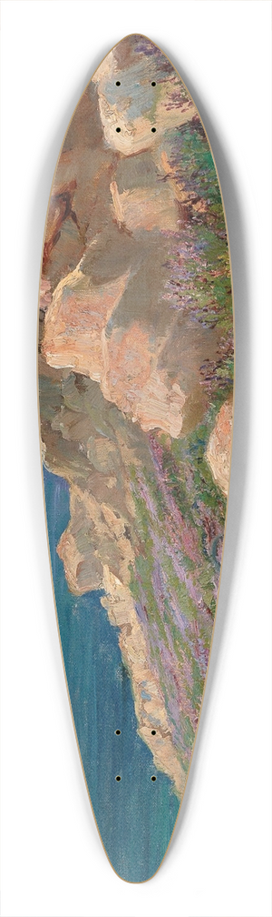 Menci Clement Crni - Coastal Landscape in Croatia 39.3 inch art pintail longboard deck