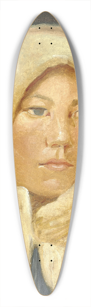 Michael Ancher - En ung skagenspige med trklde 39.3 inch art pintail longboard deck