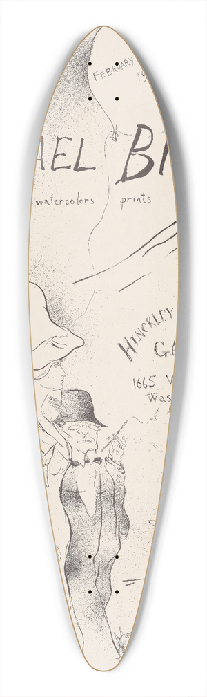 Michael Biddle - Michael Biddle, drawings, watercolors, prints 39.3 inch art pintail longboard deck