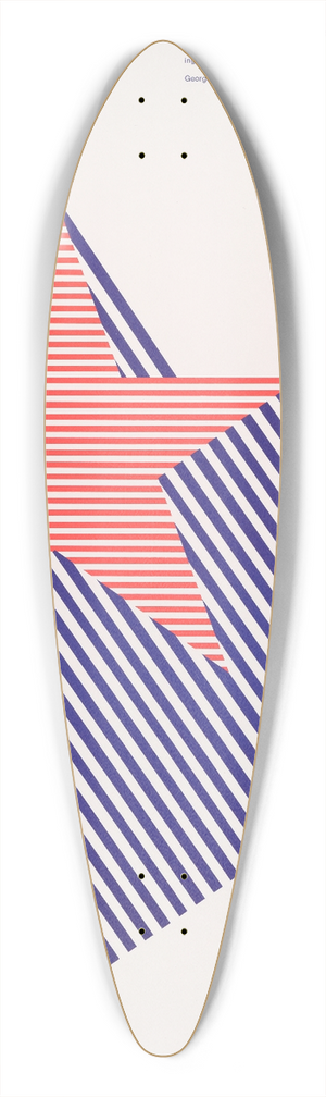 Michael David Brown - 1776 39.3 inch art pintail longboard deck