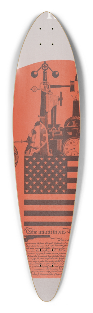 Michael David Brown - America 39.3 inch art pintail longboard deck