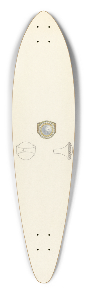Michael Fenga - Ring 39.3 inch art pintail longboard deck