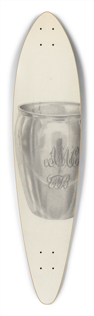 Michael Fenga - Silver Beaker 39.3 inch art pintail longboard deck