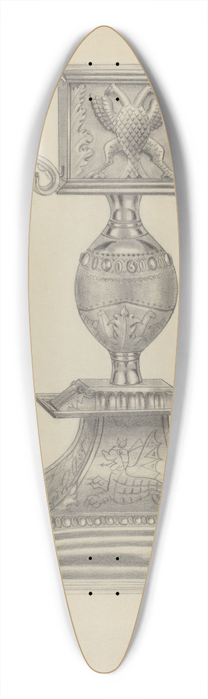 Michael Fenga - Silver Snuffer Stand 39.3 inch art pintail longboard deck