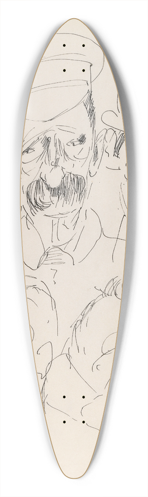 Michael Healy - Male Heads 39.3 inch art pintail longboard deck