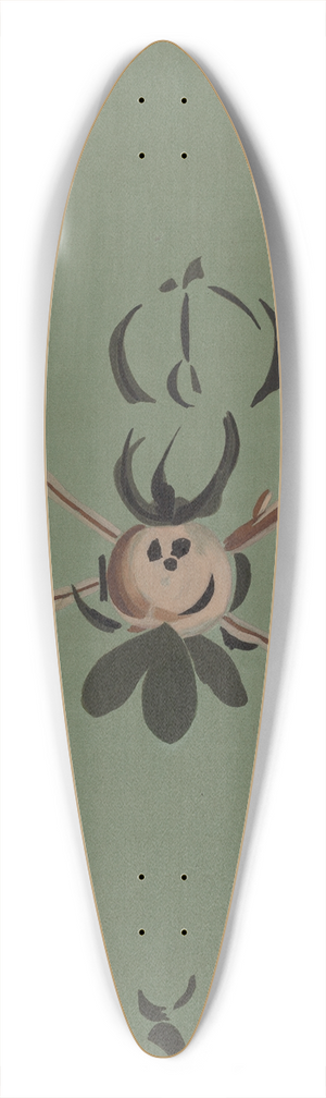 Michael Lauretano - Free Hand Decorated Wall 39.3 inch art pintail longboard deck