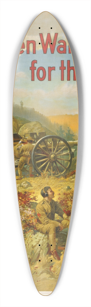 Michael P. Whelan - Men wanted for the army 39.3 inch art pintail longboard deck