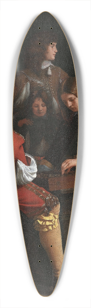 Michael Sweerts - The Draughts Players 39.3 inch art pintail longboard deck