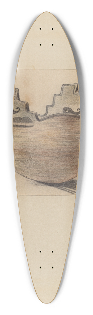 Michael Trekur - Ceremonial Bowl 39.3 inch art pintail longboard deck