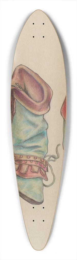 Michael Trekur - Dance Moccasins 39.3 inch art pintail longboard deck