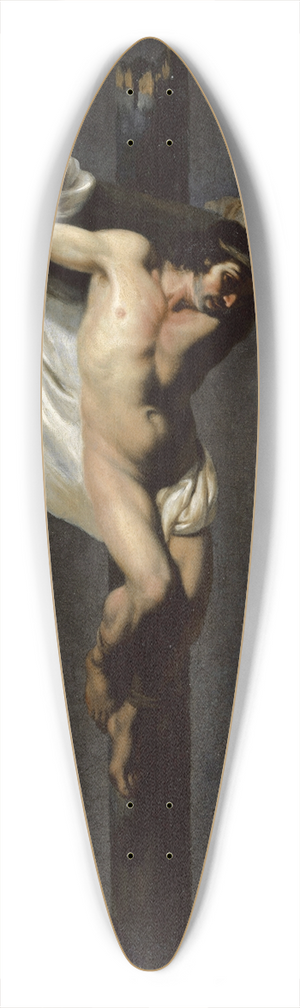 Michelangelo Cerquozzi - The Thief on the Cross 39.3 inch art pintail longboard deck