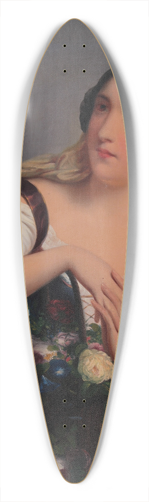 Mihael Stroj - Mdchen mit Blumenkorb 39.3 inch art pintail longboard deck