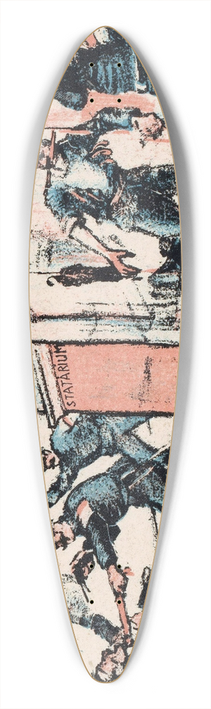 Mihly Bir - Extreem geweld tegen arbeiders 39.3 inch art pintail longboard deck