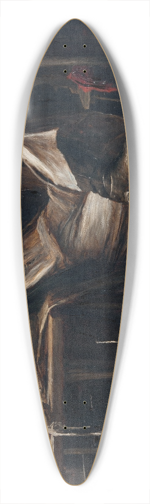 Mihly Munkcsy - Self-contempt 39.3 inch art pintail longboard deck