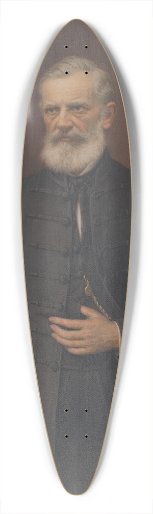 Mikls Barabs - Portrait of a Man 39.3 inch art pintail longboard deck