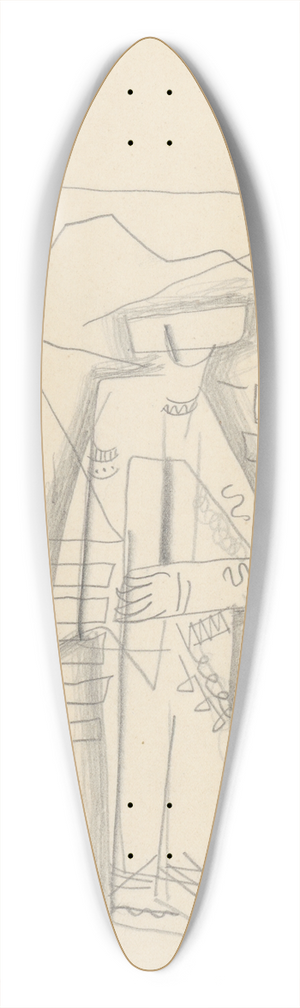 Mikul Galanda - Baa 39.3 inch art pintail longboard deck