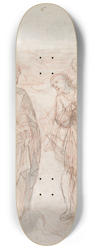 Giovanni Balducci - The Fall of Simon Magus (recto); The Calling of James and John (or of Peter and Andrew)(verso) 8.25 inch art skate deck Giovanni Balducci - The Fall of Simon Magus (recto); The Calling of James and John (or of Peter and Andrew)(verso) 8.25 inch art skate deck