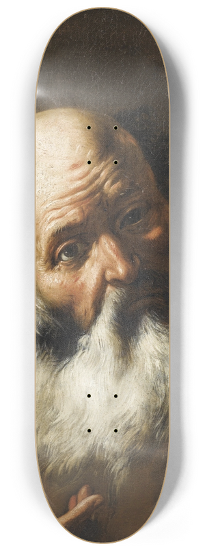 Giovanni Battista Beinaschi - Buste dhomme barbu 8.25 inch art skate deck