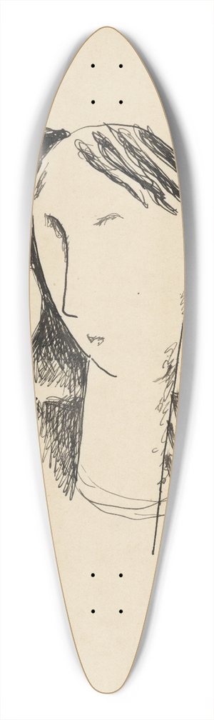 Mikul Galanda - Dve hlavy 39.3 inch art pintail longboard deck