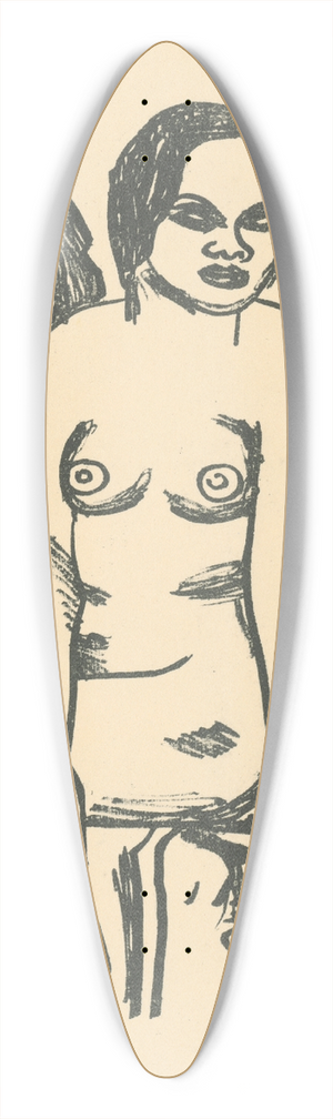 Mikul Galanda - ena a socha 39.3 inch art pintail longboard deck