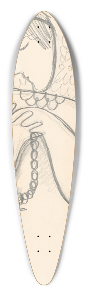 Mikul Galanda - ena s ptrikami 39.3 inch art pintail longboard deck