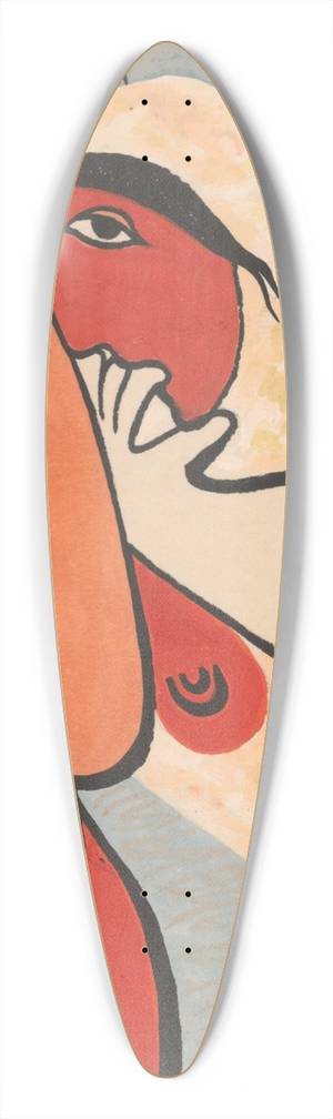 Mikul Galanda - Fire 39.3 inch art pintail longboard deck