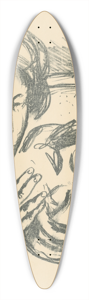 Mikul Galanda - Milenci 2 39.3 inch art pintail longboard deck