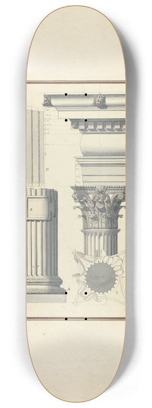 Giovanni Battista Borra - Details of a Corinthian Order, Possibly from Mylasa 8.25 inch art skate deck