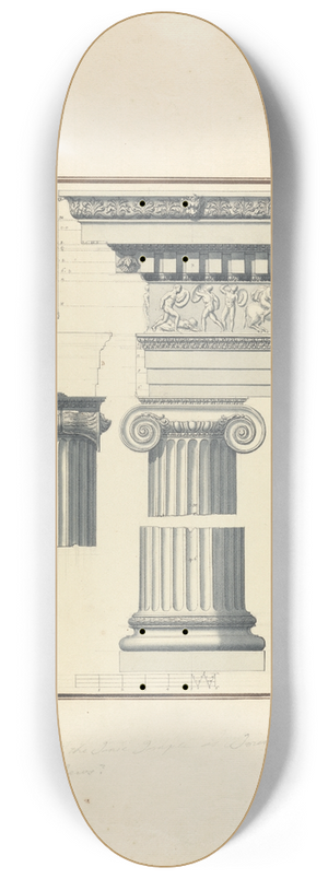 Giovanni Battista Borra - Details of the Ionic Temple at Toreh 8.25 inch art skate deck