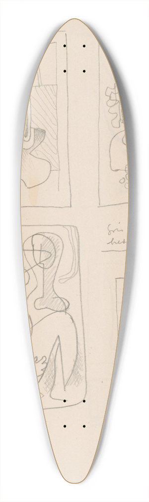 Mikul Galanda - Sketchbook 39.3 inch art pintail longboard deck