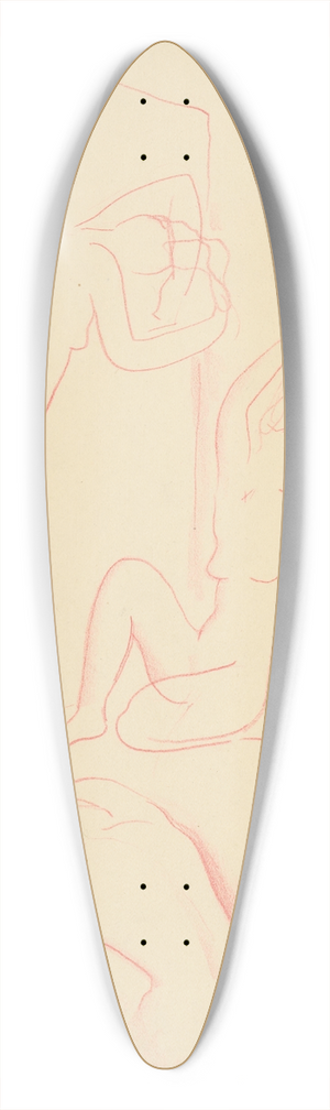 Mikul Galanda - tyri eny pri rannej toalete 39.3 inch art pintail longboard deck