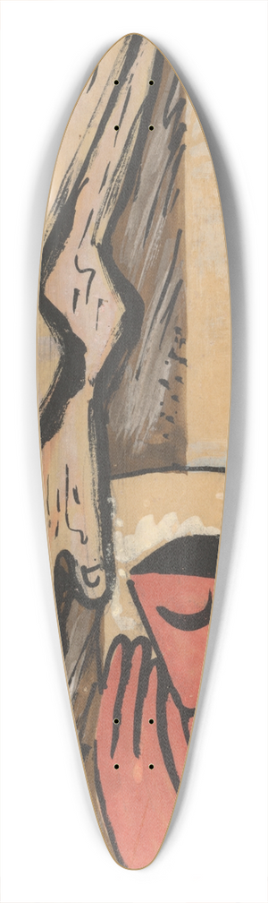 Mikul Galanda - Under the cross 39.3 inch art pintail longboard deck