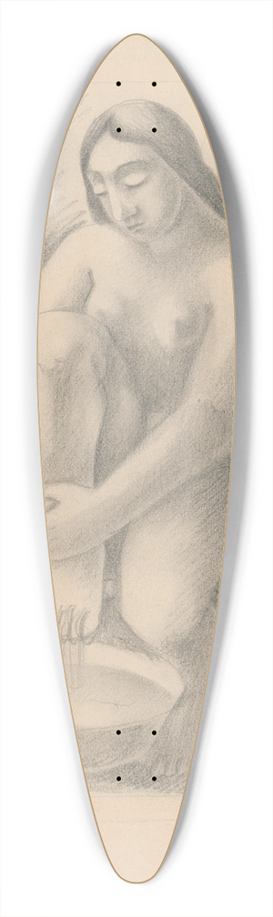 Mikul Galanda - Washing Feet 39.3 inch art pintail longboard deck