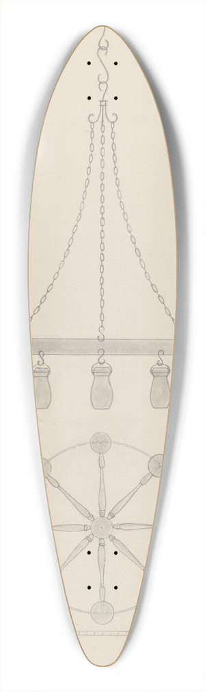 Mildred Ford - Chandelier 39.3 inch art pintail longboard deck