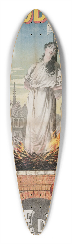 mile Lvy - JEANNE DARC 39.3 inch art pintail longboard deck