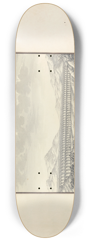 Giovanni Battista Borra - View of a Long Aqueduct 8.25 inch art skate deck