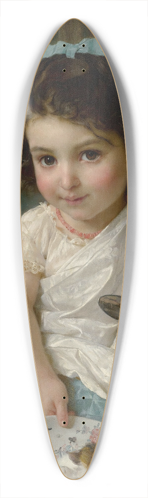 mile Munier - The Morning Meal 39.3 inch art pintail longboard deck