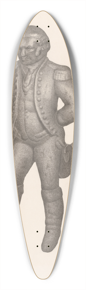 Milton Grubstein - Cast Iron Andiron 39.3 inch art pintail longboard deck