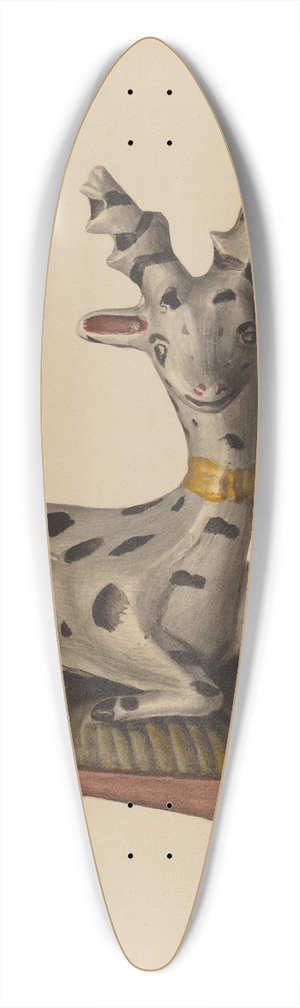 Mina Lowry - Chalkware Deer 39.3 inch art pintail longboard deck