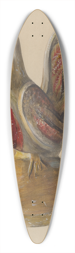 Mina Lowry - Chalkware Rooster 39.3 inch art pintail longboard deck