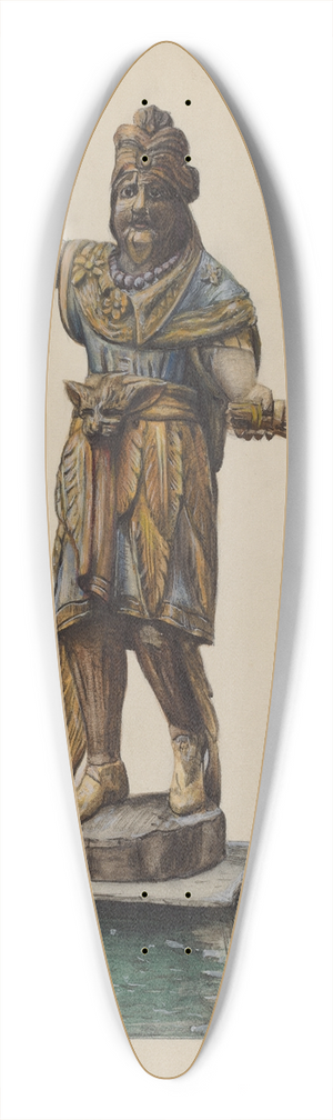 Mina Lowry - Cigar Store Indian 39.3 inch art pintail longboard deck
