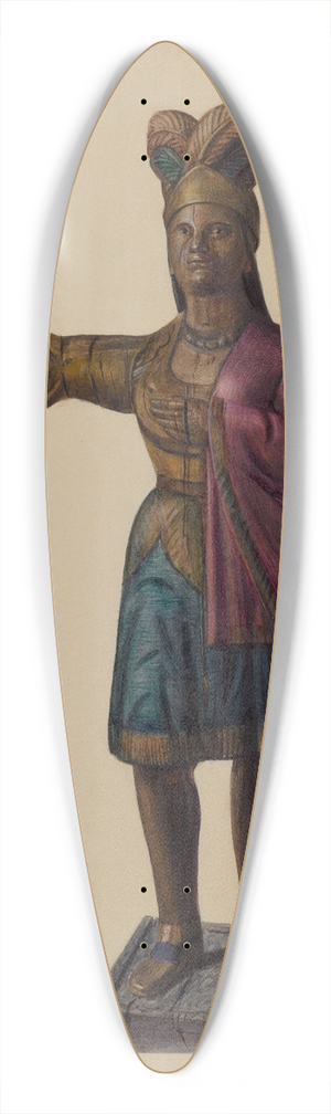 Mina Lowry - Cigar Store Indian 39.3 inch art pintail longboard deck
