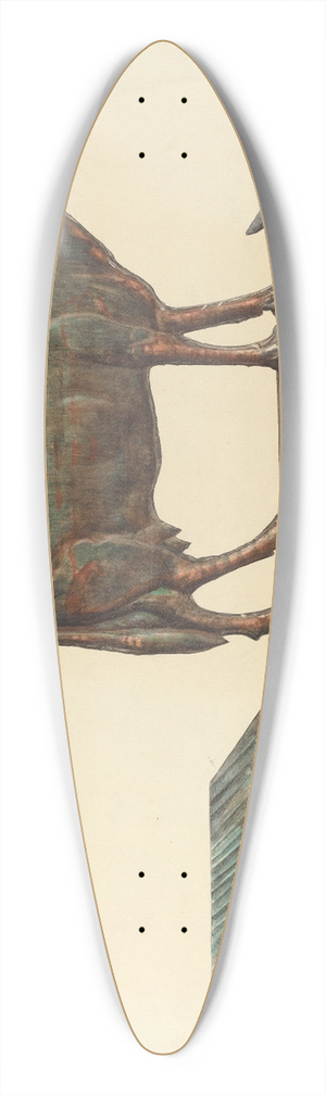 Mina Lowry - Cow Weather Vane 39.3 inch art pintail longboard deck