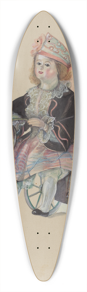 Mina Lowry - Doll on Velocipede 39.3 inch art pintail longboard deck