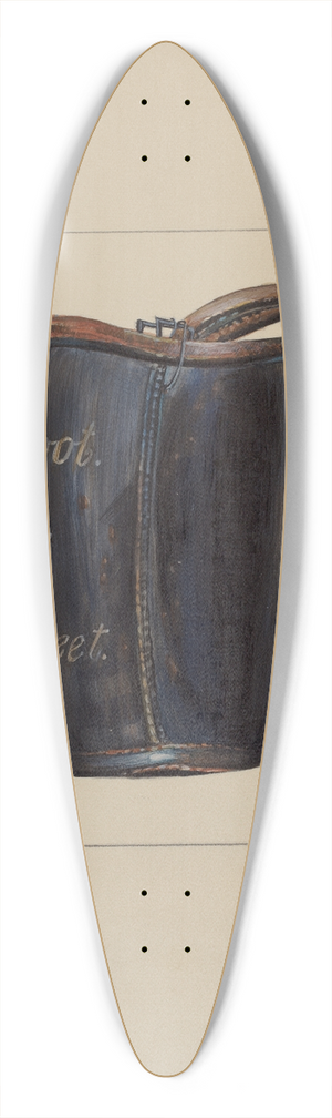 Mina Lowry - Leather Fire Bucket 39.3 inch art pintail longboard deck