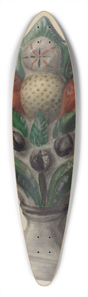 Mina Lowry - Pa. German Chalkware Mantel Stop 39.3 inch art pintail longboard deck
